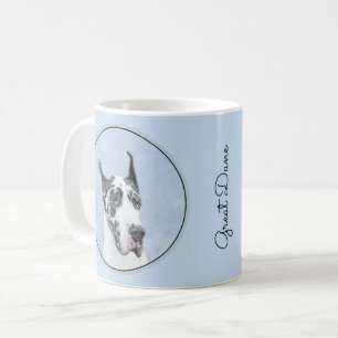 Great Dane (Harlequin) Painting - Original Dog Art Coffee Mug