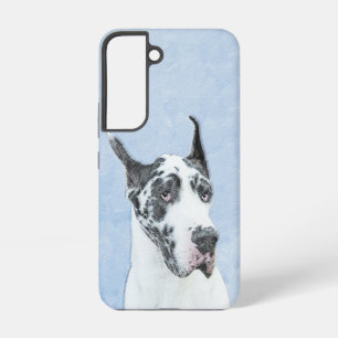 Great Dane (Harlequin) Painting - Original Dog Art Samsung Galaxy Case