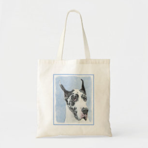 Great Dane (Harlequin) Painting - Original Dog Art Tote Bag