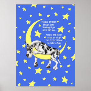 Great Dane HarlequinTwinkle Poster