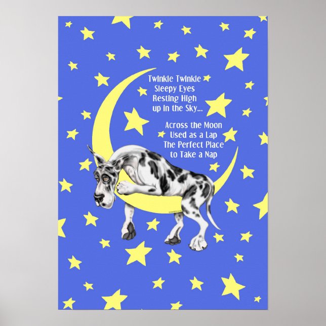 Great Dane HarlequinTwinkle Poster (Front)