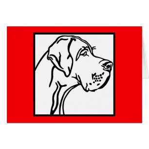 Great dane Head drawing