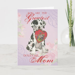 Great Dane Heart Mum Card