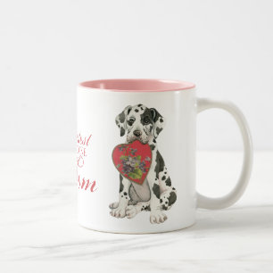 Great Dane Heart Mum Two-Tone Coffee Mug