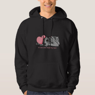 Great Dane Holds Heart Merle UC Hoodie