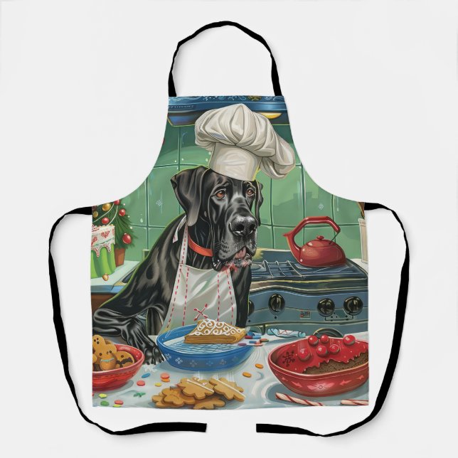 Great Dane Holiday Baking: Festive Christmas Apron (Front)