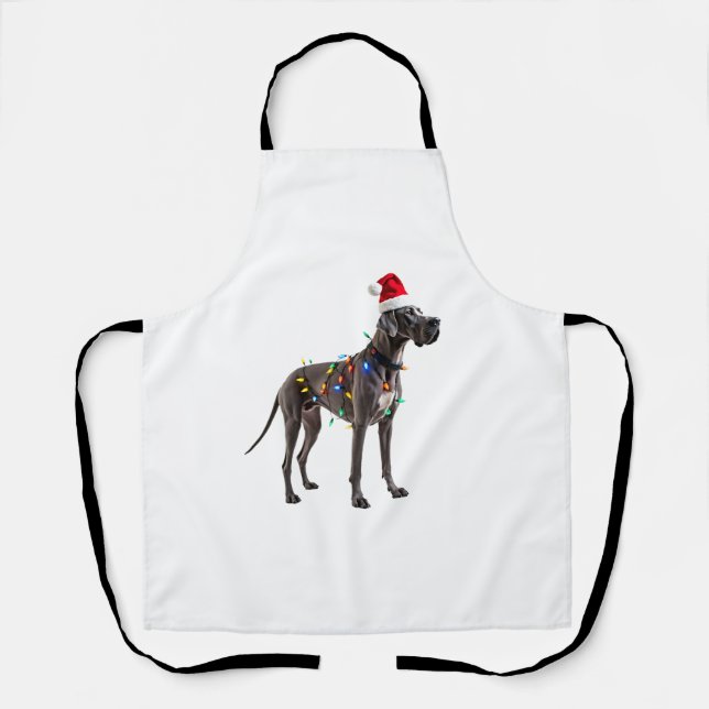 Great Dane Holiday Christmas Light  (1) Apron (Front)