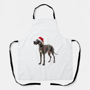Great Dane Holiday Christmas Light (2) Apron