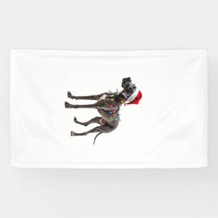 Great Dane Holiday Christmas Light (2) Banner