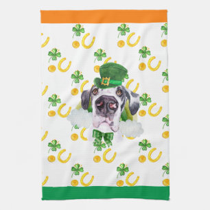 Great Dane Holiday Home Decor St Patricks Day Tea Towel