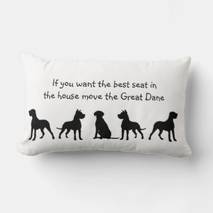 Great Dane Humour Best Seat in house Dog Pet Anima Lumbar Cushion
