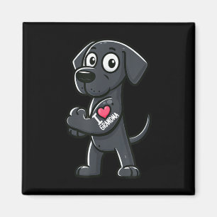 Great Dane I Love Grandma Funny Dog Tattoo Magnet