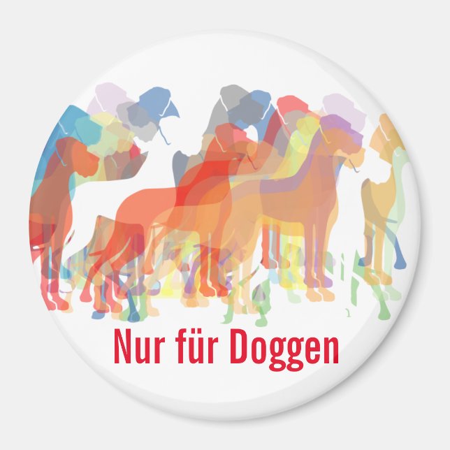 Great Dane Illustration Magnet (Front)