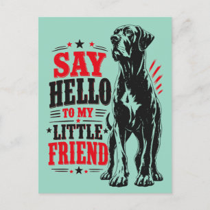 Great Dane impressive welcome Holiday Postcard