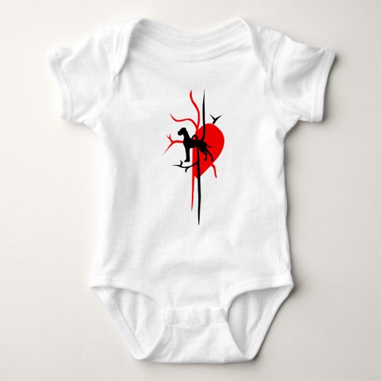 Great dane in my heart baby bodysuit