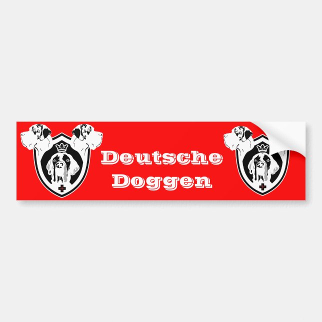 Great Dane in original language  Bumper Sticker (Front)