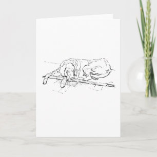 Great Dane, Ink Dog Illustration Thank You Card
