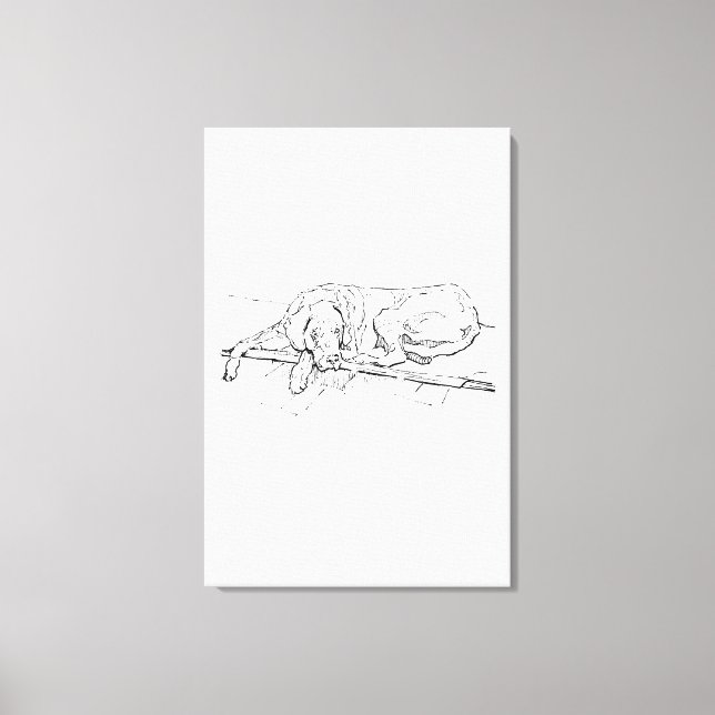 Great Dane Ink Wall Art  Minimalist  Line Drawing (Front)