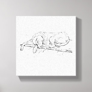 Great Dane Ink Wall Art Minimalist Line Drawing