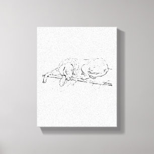 Great Dane Ink Wall Art Minimalist Line Drawing