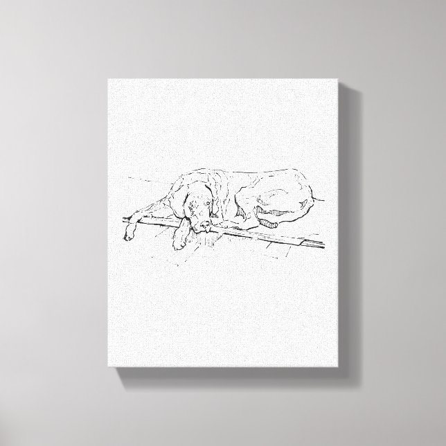 Great Dane Ink Wall Art  Minimalist  Line Drawing (Front)