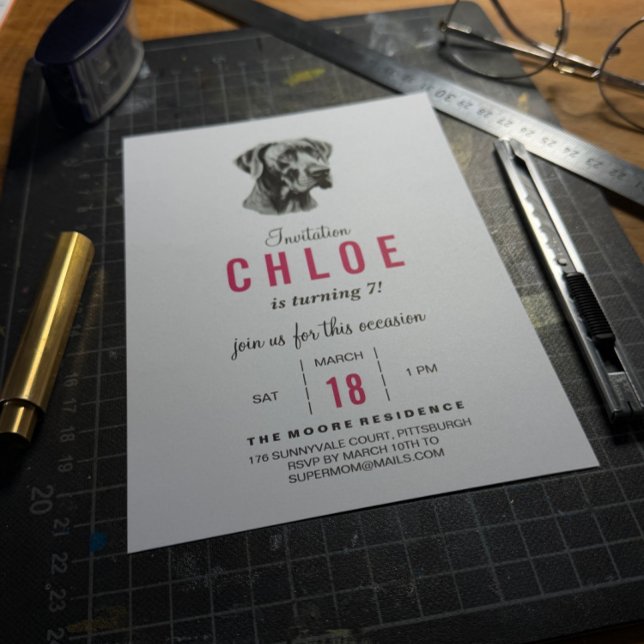 Great Dane Invitation round corner photography  (Creator Uploaded)