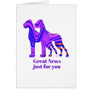 Great Dane Invitations pink yellow