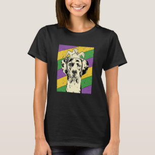 Great Dane Jester Mardi Gras Dog Mom or Dad 1 T-Shirt