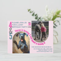 Great Dane Joint Birthday Invitation