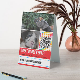 Great Dane Kennel QR Code Promotional Table