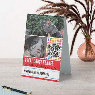 Great Dane Kennel QR Code Promotional Table