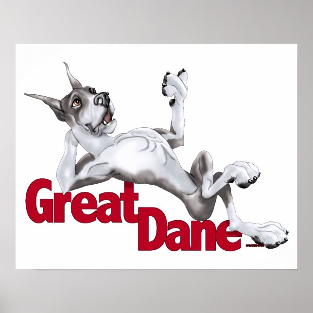 Great Dane Laid Back Mantle Poster (Front)