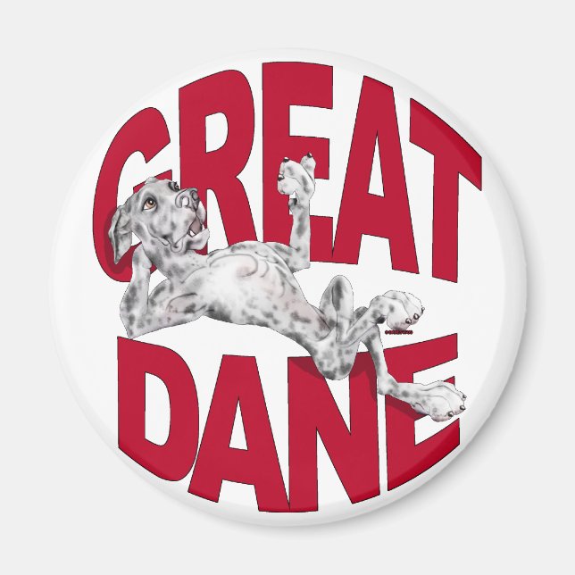 Great Dane Laid Back Merle UC Magnet (Front)