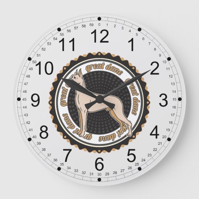 Great Dane Large Clock (Front)