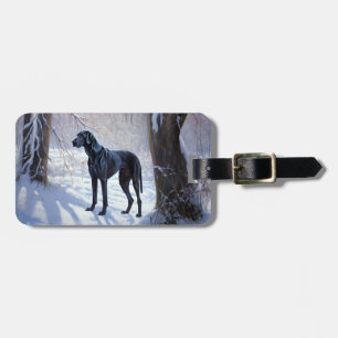 Great Dane Let It Snow Christmas  Luggage Tag