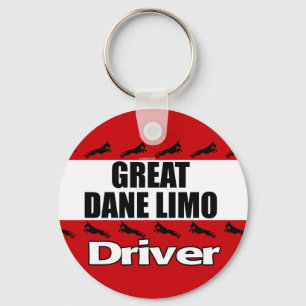 Great Dane Limo Driver Key Ring