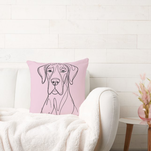 Great Dane Linedrawing  Cushion (Couch)