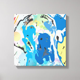 Great Dane Linocut Canvas Print