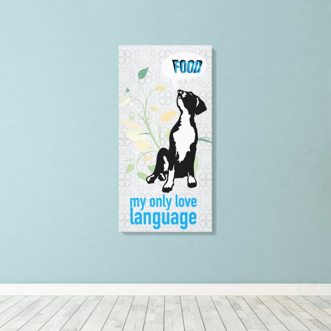 Great Dane Love Language  Canvas Print (Insitu(Wood Floor))