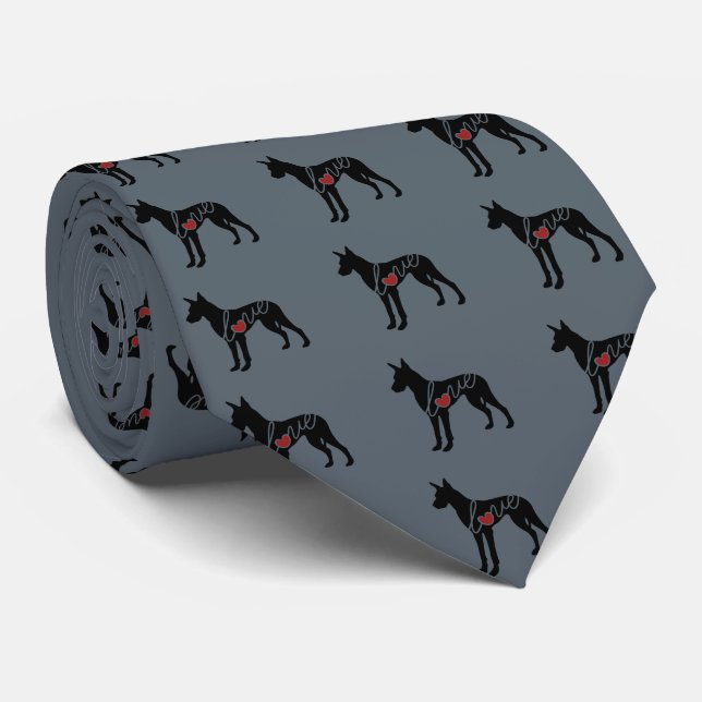 Great Dane Love Tie (Rolled)