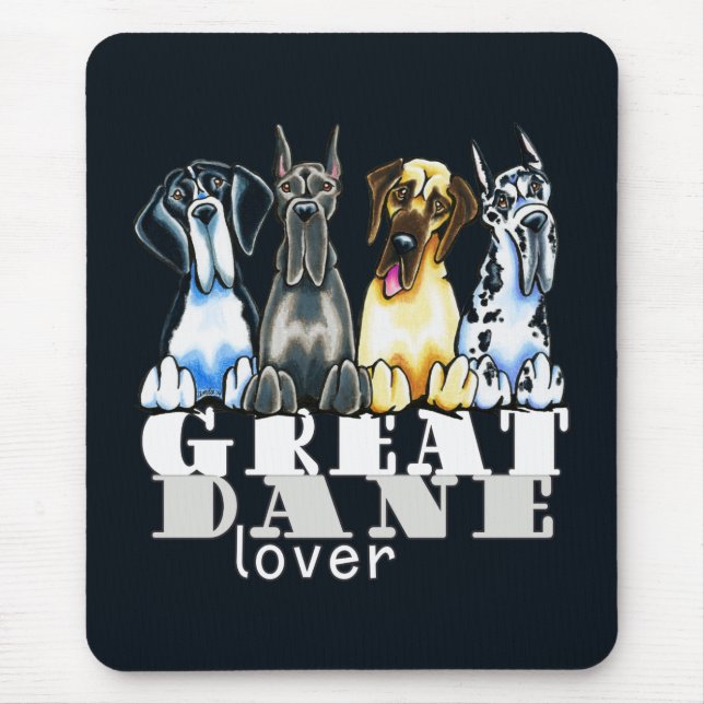 Great Dane Lover Mouse Mat (Front)