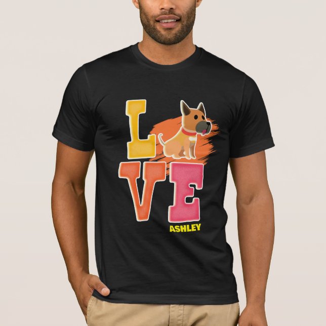 Great Dane lovers cute colour T-Shirt (Front)