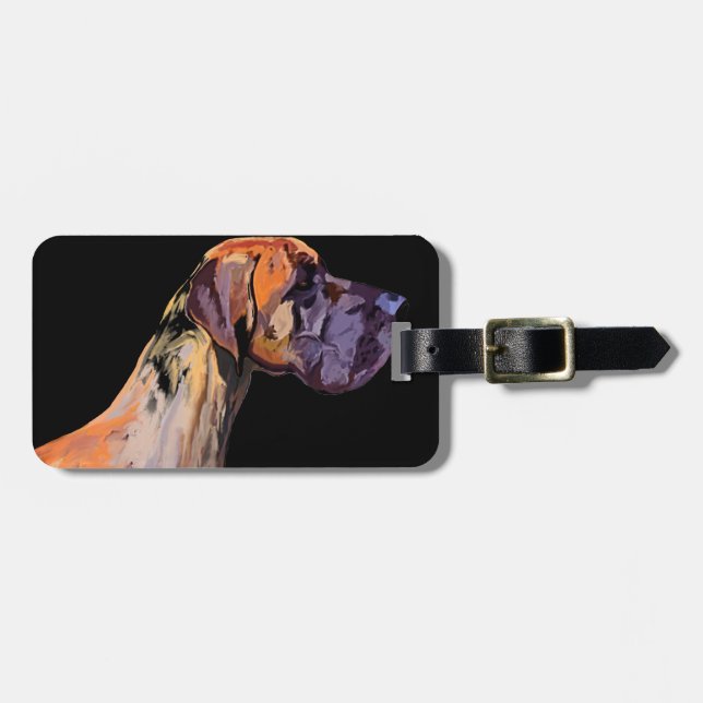 Great Dane Luggage Tag (Front Horizontal)