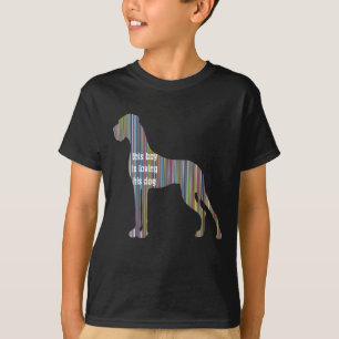 Great Dane made of colourful stripes T-Shirt