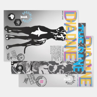 Great Dane Magazine Style Wrapping Paper Sheet