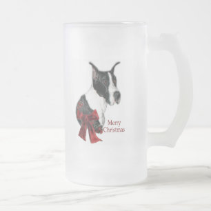 Great Dane Mantle Christmas Gifts Frosted Glass Beer Mug