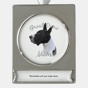 Great Dane (mantle) Mum 2 Silver Plated Banner Ornament