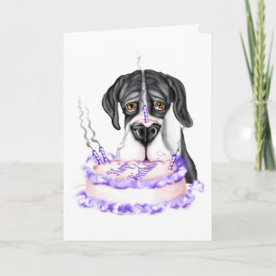 Great Dane Mantle UC Birthday Cake Card