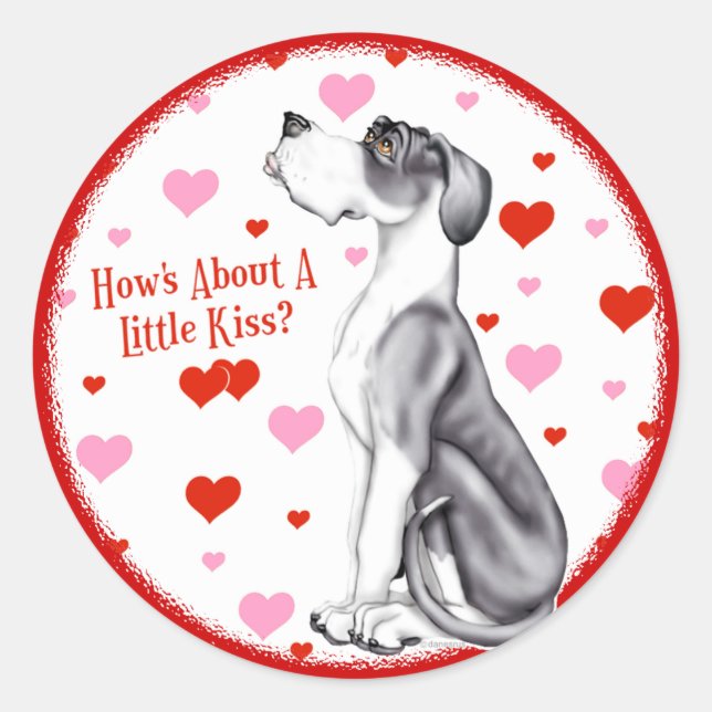 Great Dane Mantle UC Kiss Sticker (Front)