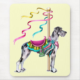 Great Dane Merle Carousel UC Mouse Mat